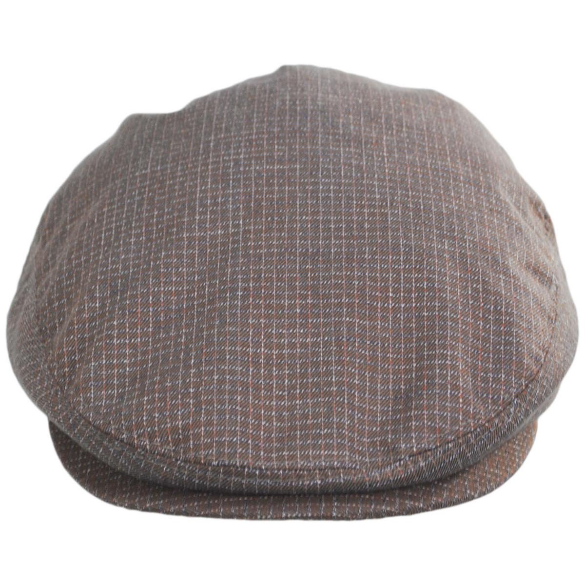 Baskerville Hat Company | Wholesale Tenby Cotton Mini Windowpane Ivy Cap B2B Pre-Pack | B2B167675 | front | MOCHA