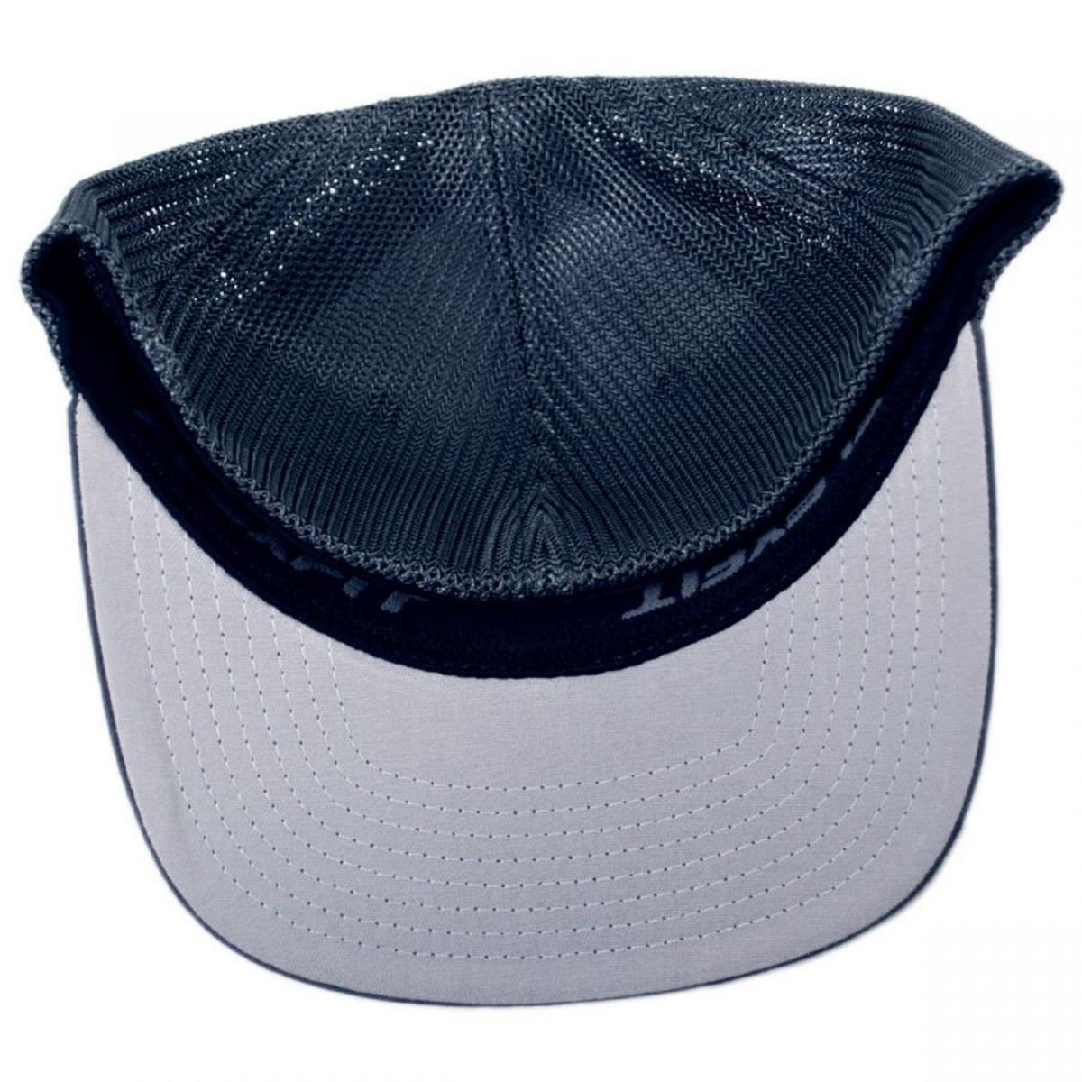 Flexfit | Tonal Cotton Blend Trucker Fitted Baseball Cap | 221504 | under | NAVY