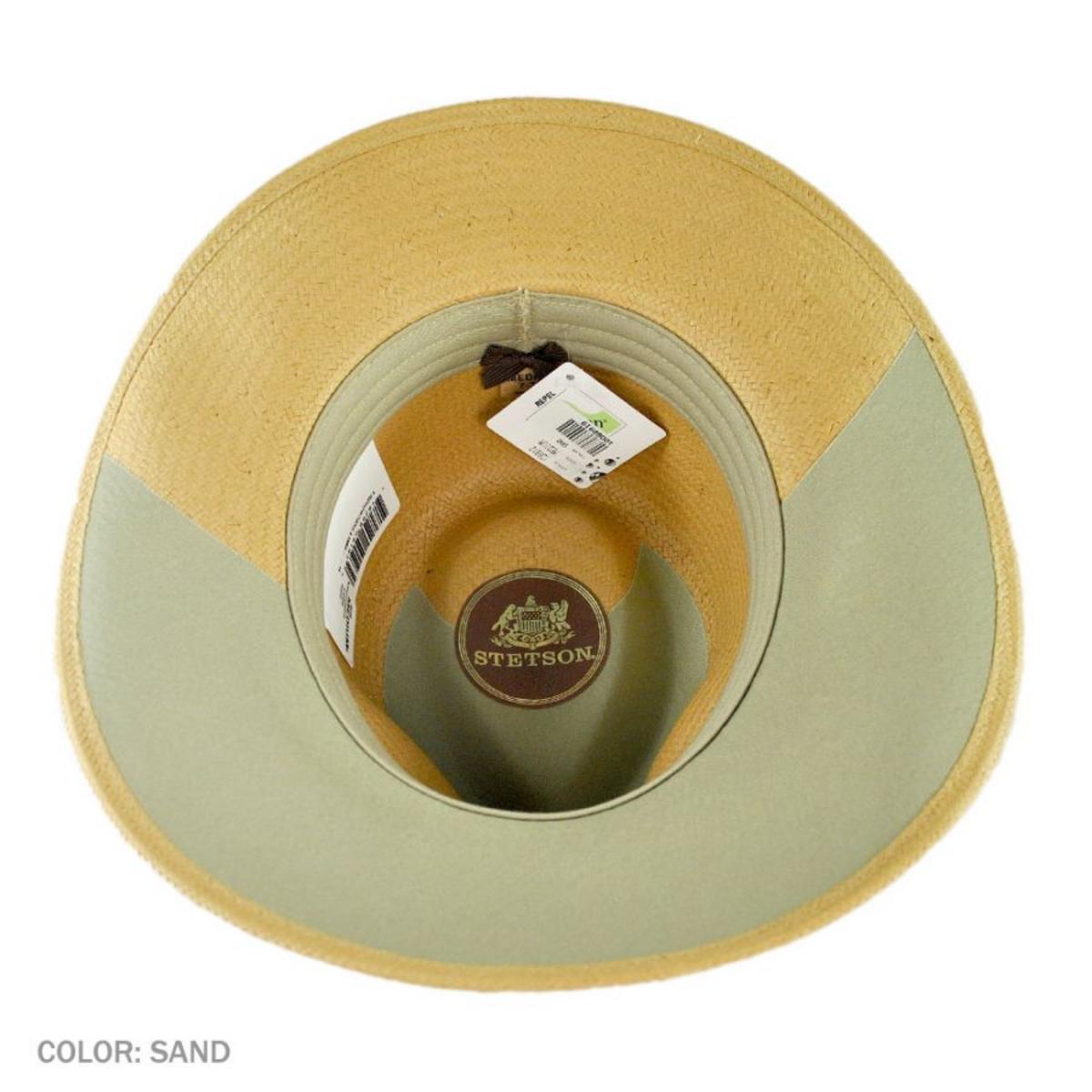 Stetson | Limestone Toyo Straw Outback Hat | 126912 | under | SAND