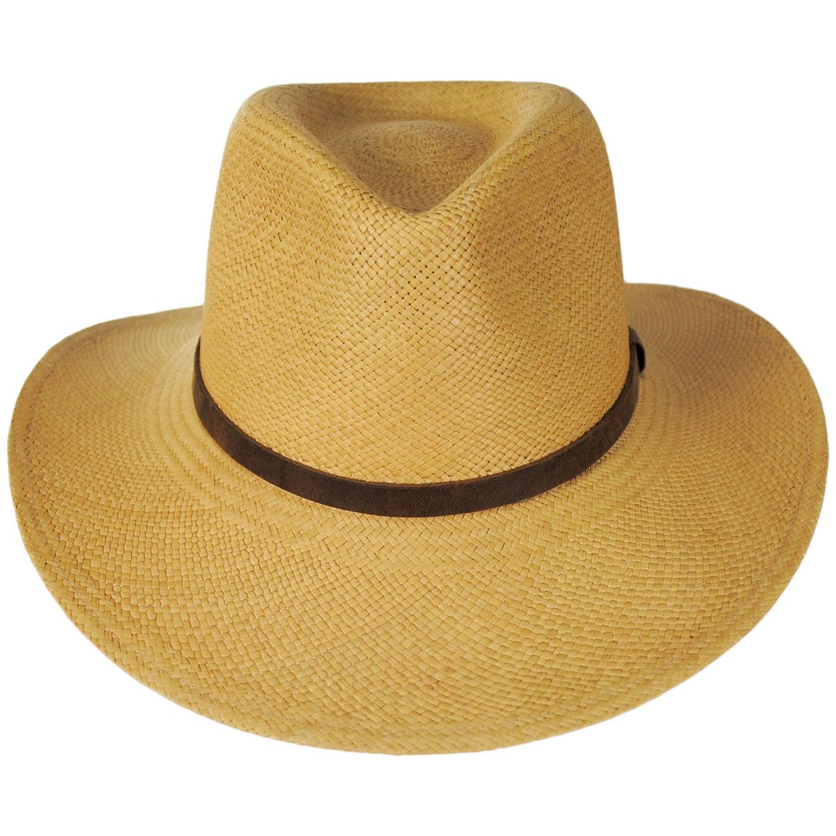 Jaxon Hats | MJ Panama Straw Outback Hat | 126417 | front | PUTTY