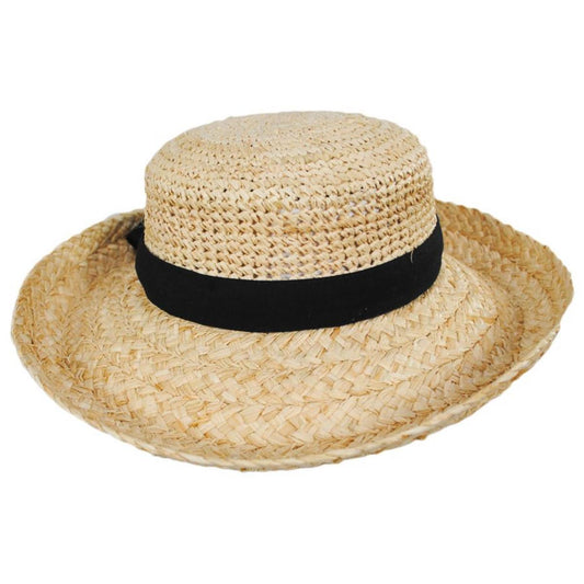 Scala | Rockport Raffia Big Brim Sun Hat | 101400 | front | NATURAL