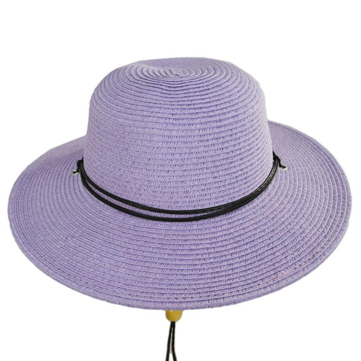 San Diego Hat Company | Kid's Chincord Toyo Straw Sun Hat | 505302 | front | LAVENDER