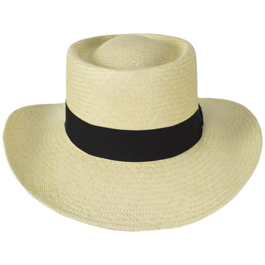 Jaxon Hats | Cuenca Panama Straw Gambler Hat | 127104 | front | NATURAL