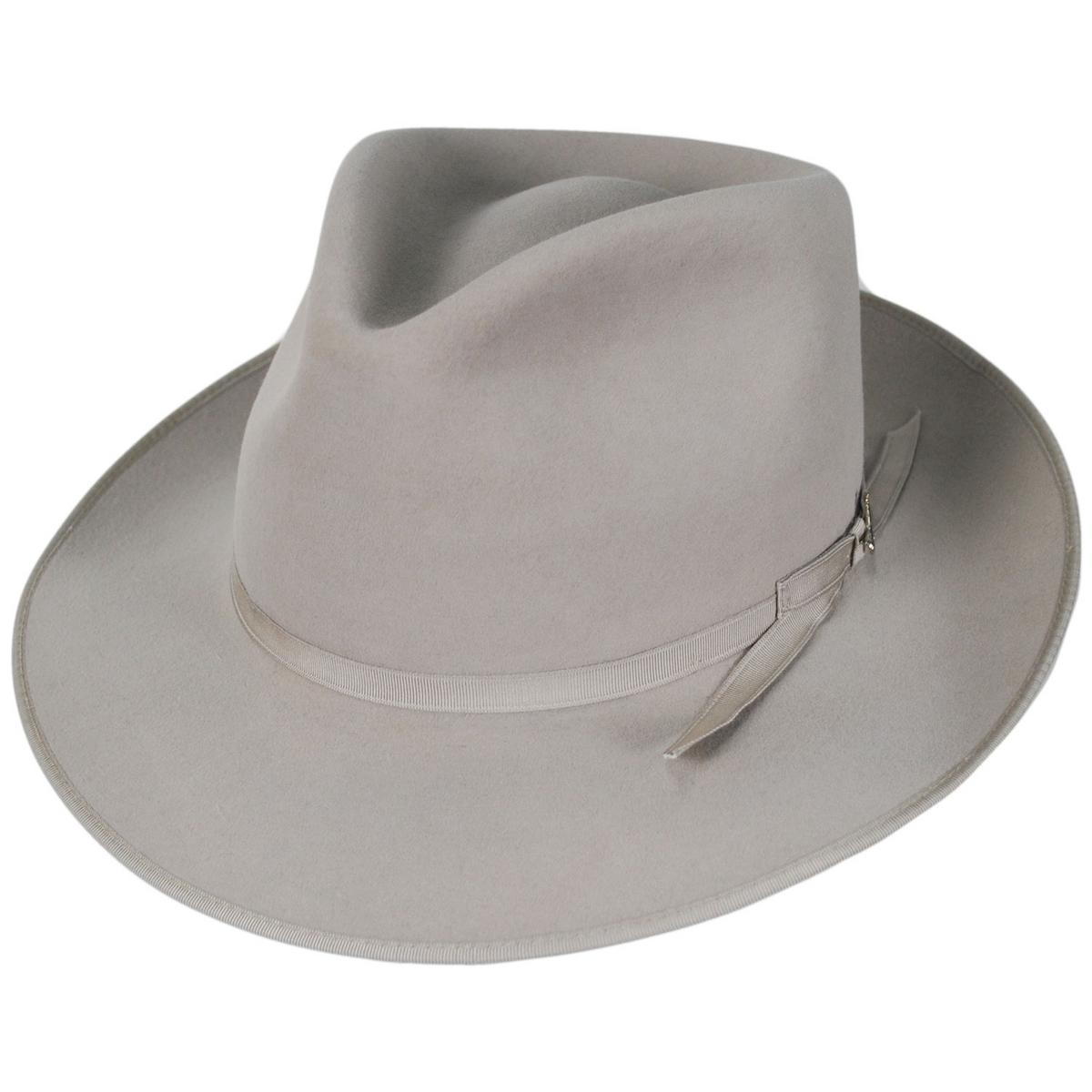 Stetson | Stratoliner Fur Felt Fedora Hat | 130617 | lead | SILVERBELLY