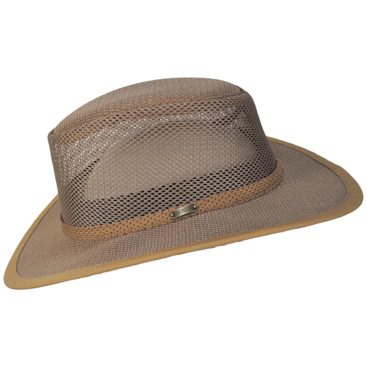 Scala | Mesh Covered Safari Hat | 400202 | profile | BEAVER