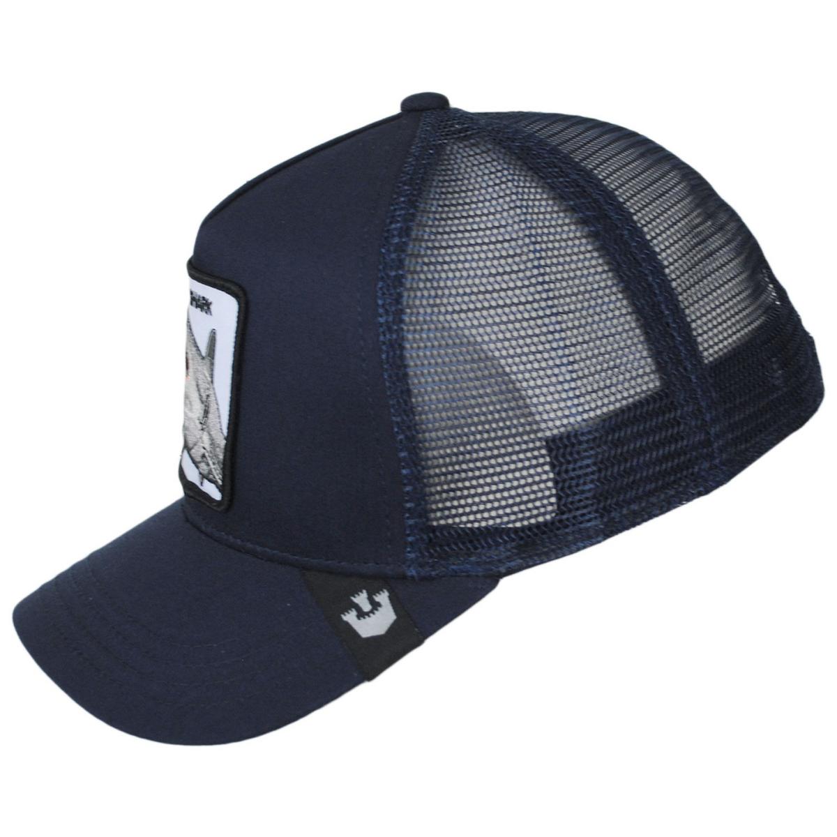 Goorin Bros | Shark Bite Trucker Snapback Baseball Cap | 200411 | profile | NAVY BLUE
