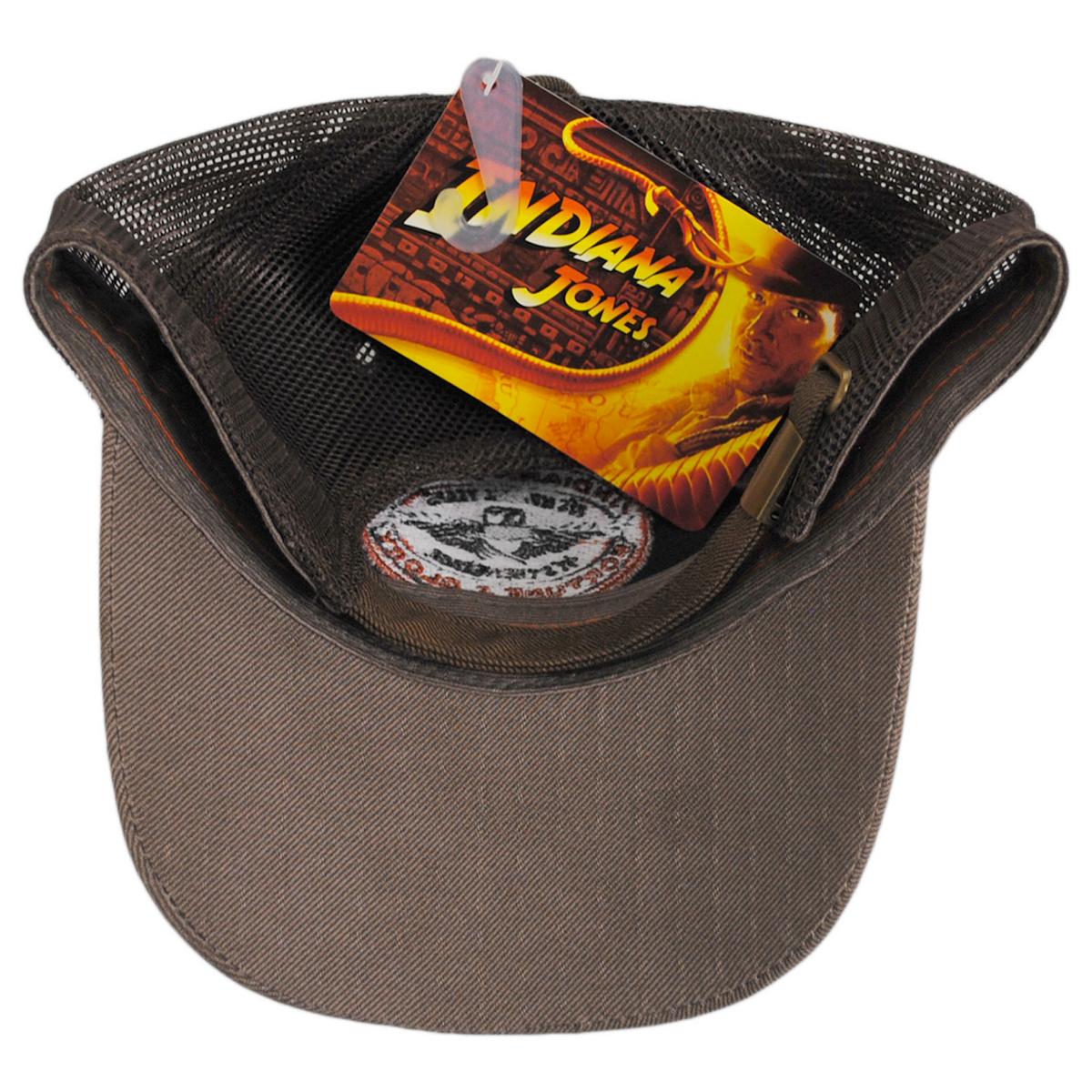 Indiana Jones | Officially Licensed Warrior Timber Cloth Strapback Baseball Cap Dad Hat | 200197 | under | BROWN