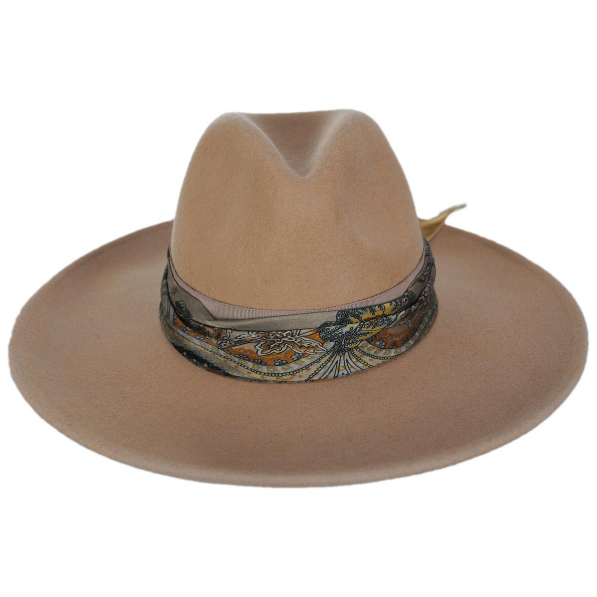 Scala | Rocca Wool Felt Fedora Hat | 123447 | front | MINK