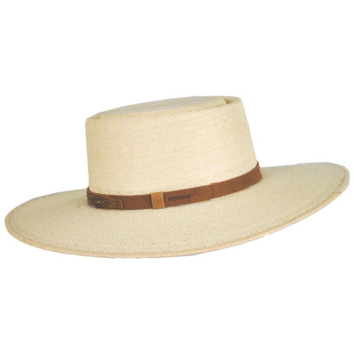 Stetson | Highlands Palm Straw Gambler Hat | 127036 | profile | NATURAL
