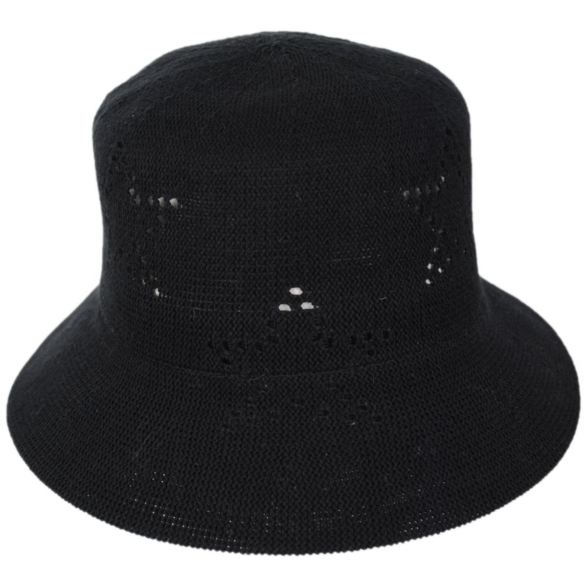 San Diego Hat Company | Estrella Cotton Knit Bucket Hat | 108659 | front | BLACK