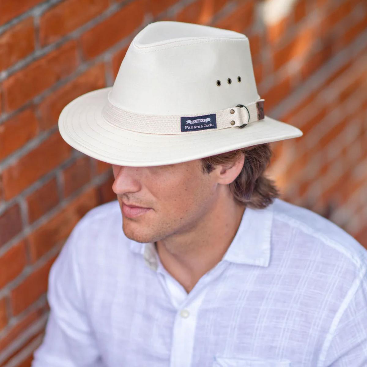 Panama Jack | Cotton Canvas Safari Fedora Hat | 400601 | lsmtwo | NATURAL