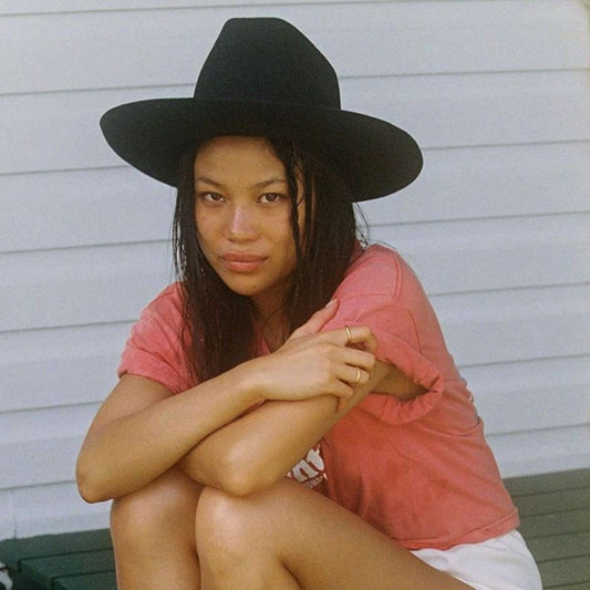 Lack of Color | Goldfinger Wool Felt Western Hat | 124316 | lsfone | BLACK