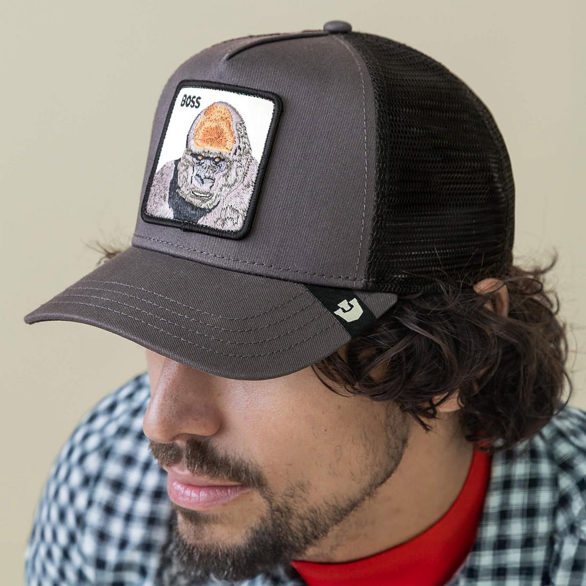 Goorin Bros | Boss Mesh Trucker Snapback Baseball Cap | 200602 | lsmone | CHARCOAL