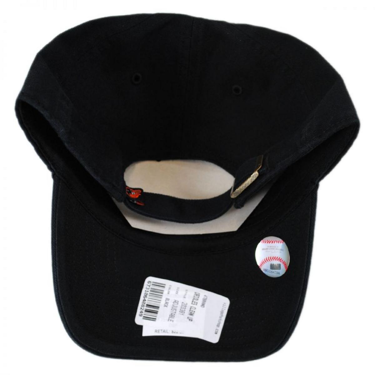 47 Brand | Baltimore Orioles MLB Clean Up Strapback Baseball Cap Dad Hat | 203381 | under | BLACK