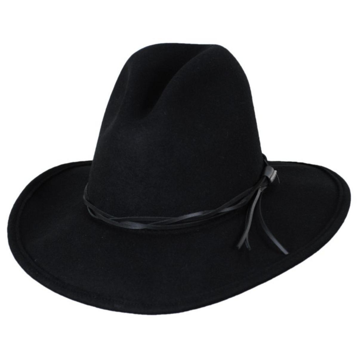 Stetson | Gus Crushable Wool Felt Western Hat | 130725 | lead | BLACK