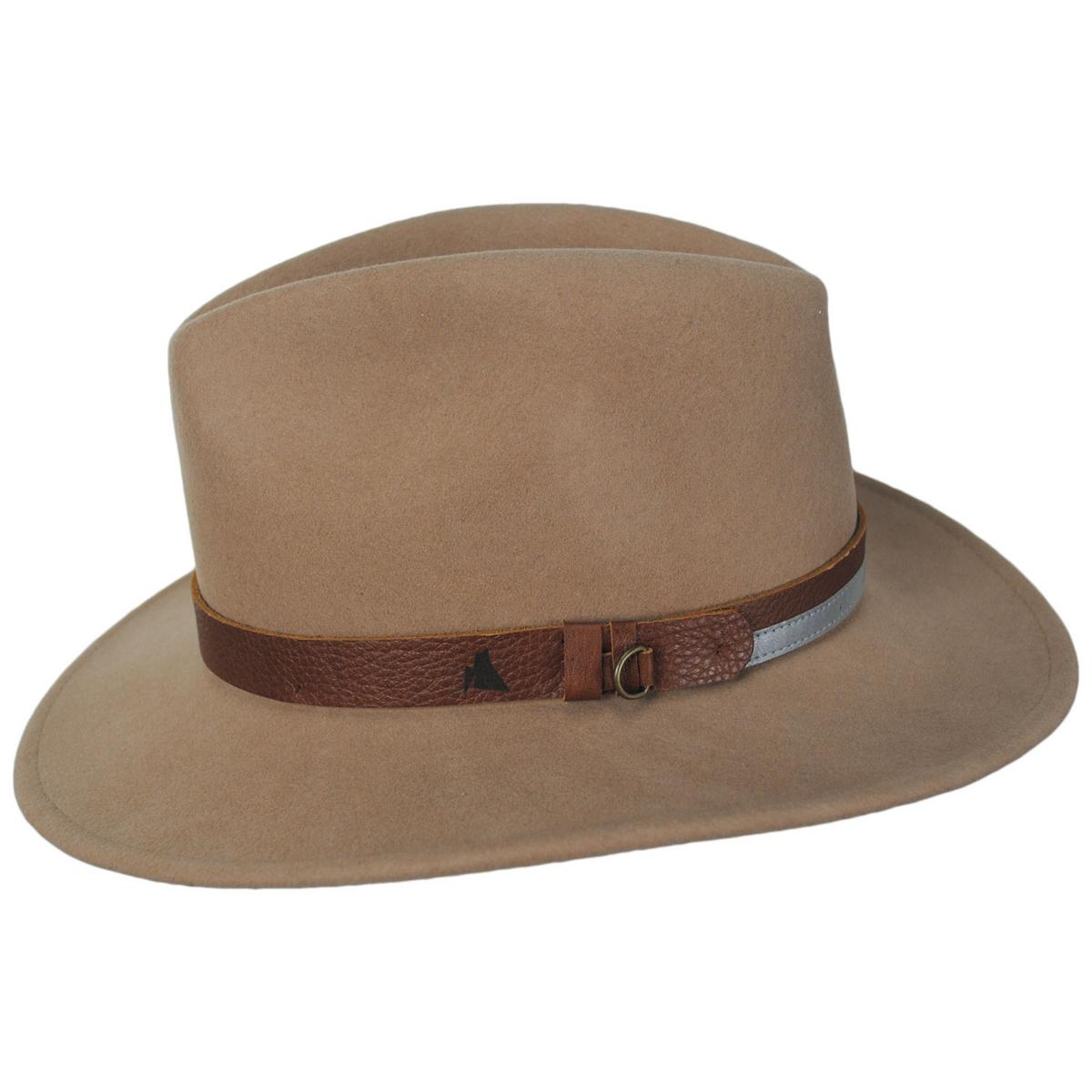 Bailey Western | Redline Wool LiteFelt Safari Fedora Hat | 133307 | profile | CAMEL