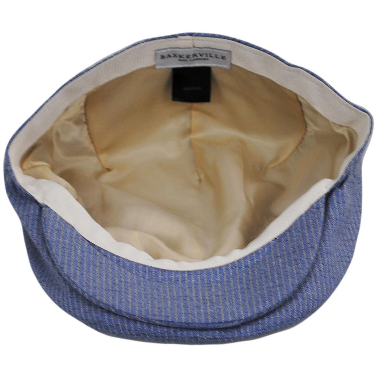 Baskerville Hat Company | Wholesale Tenby Cotton Mini Windowpane Ivy Cap B2B Pre-Pack | B2B167675 | under | DENIM BLUE