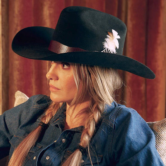 Charlie 1 Horse | Lainey Wilson Saddle Up Wool Felt Western Hat | 124968 | lsfone | BLACK