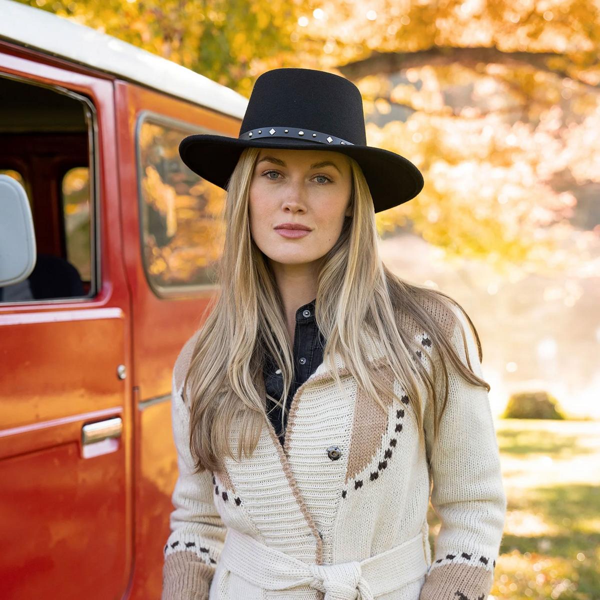 Stetson | Black Hawk Crushable Wool Felt Gambler Cowboy Hat | 130698 | lsfone | BLACK