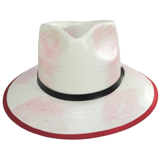 Stacy Adams | Ritz Distressed Toyo Straw Fedora Hat | 126085 | front | NATURAL