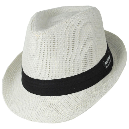 Panama Jack | Chinook Toyo Straw Fedora Hat | 126396 | lead | IVORY