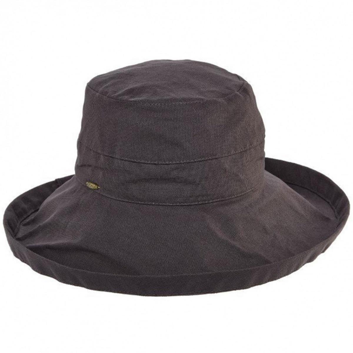 Scala | Lanikai Cotton Sun Hat | 106374 | lead | CHARCOAL
