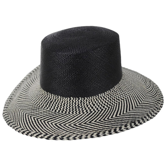 3 Regions Trade Co. | Cordoban Panama Straw Bolero Hat | 128753 | lead | BLACK/NATURAL