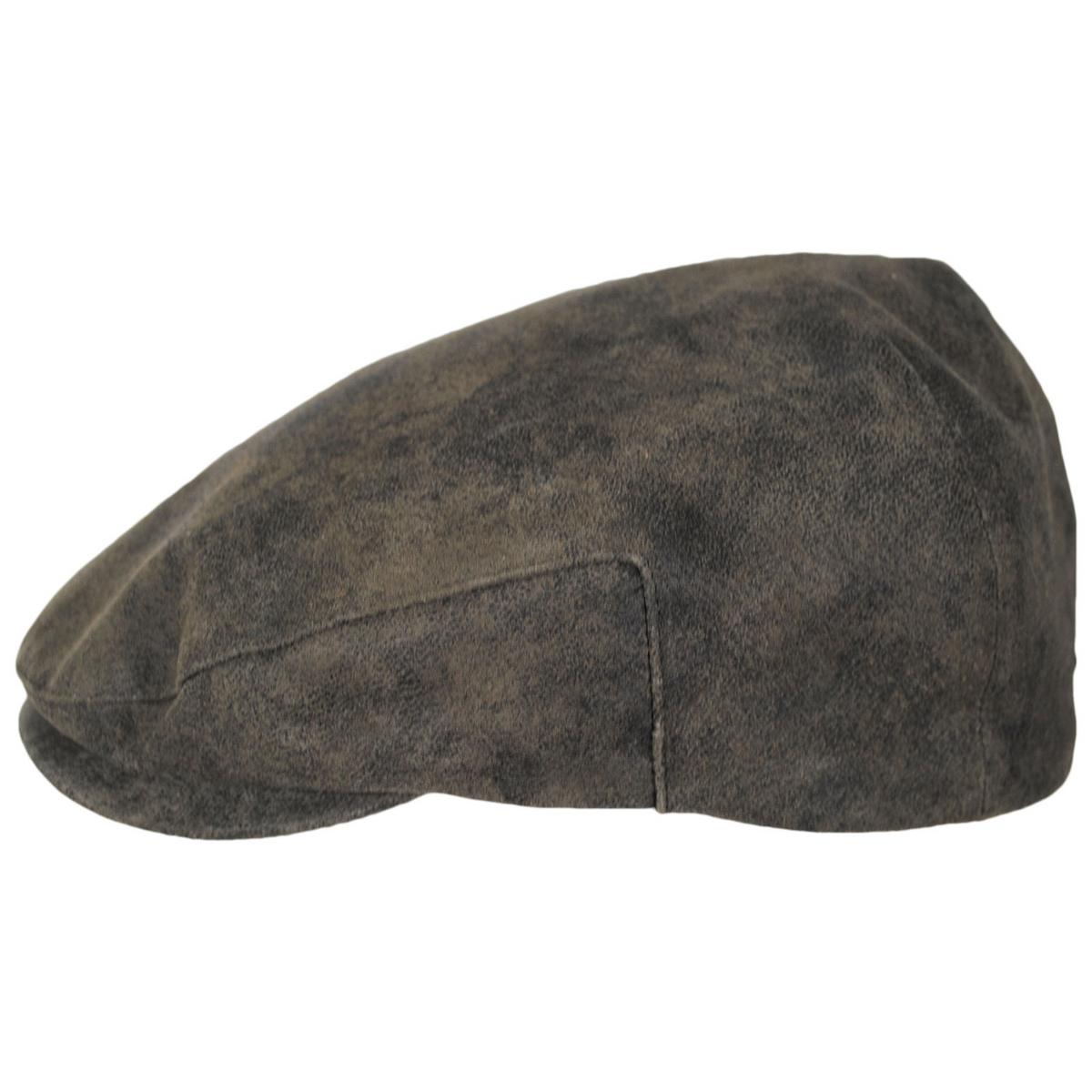 Scala | Rustic Leather Ivy Cap | 160295 | profile | BROWN