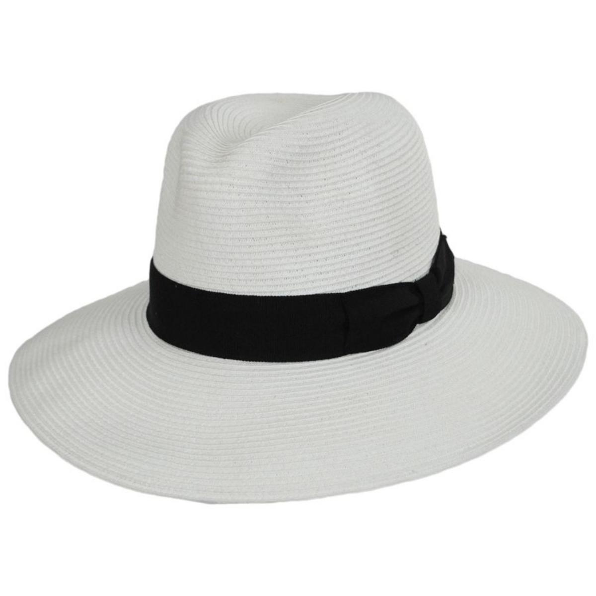 Physician Endorsed | Cordoba Toyo Straw Fedora Hat | 102741 | lead | WHITE/BLACK