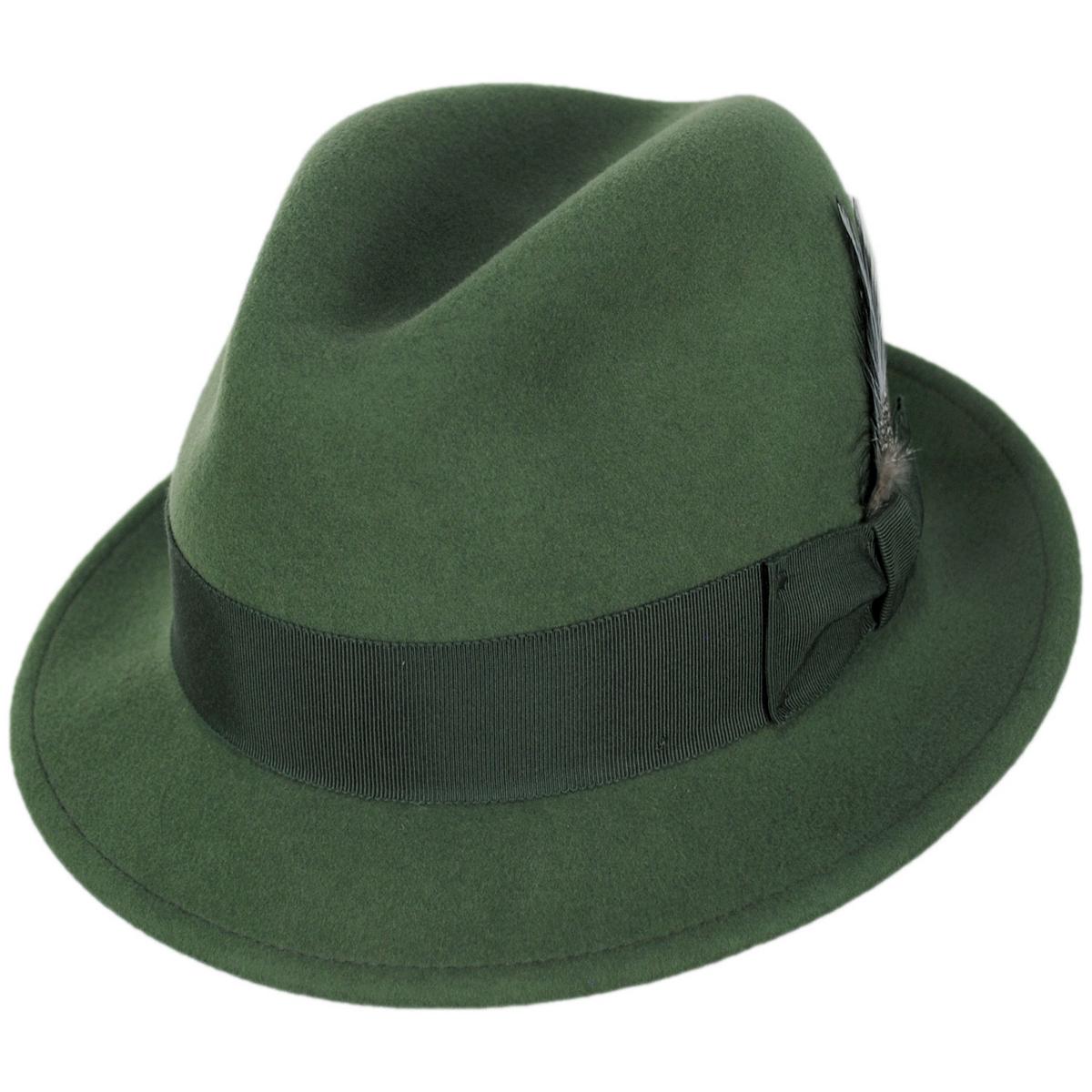 Bailey 1922 | Tino Wool LiteFelt Trilby Fedora Hat | 130008 | lead | WILD GREEN