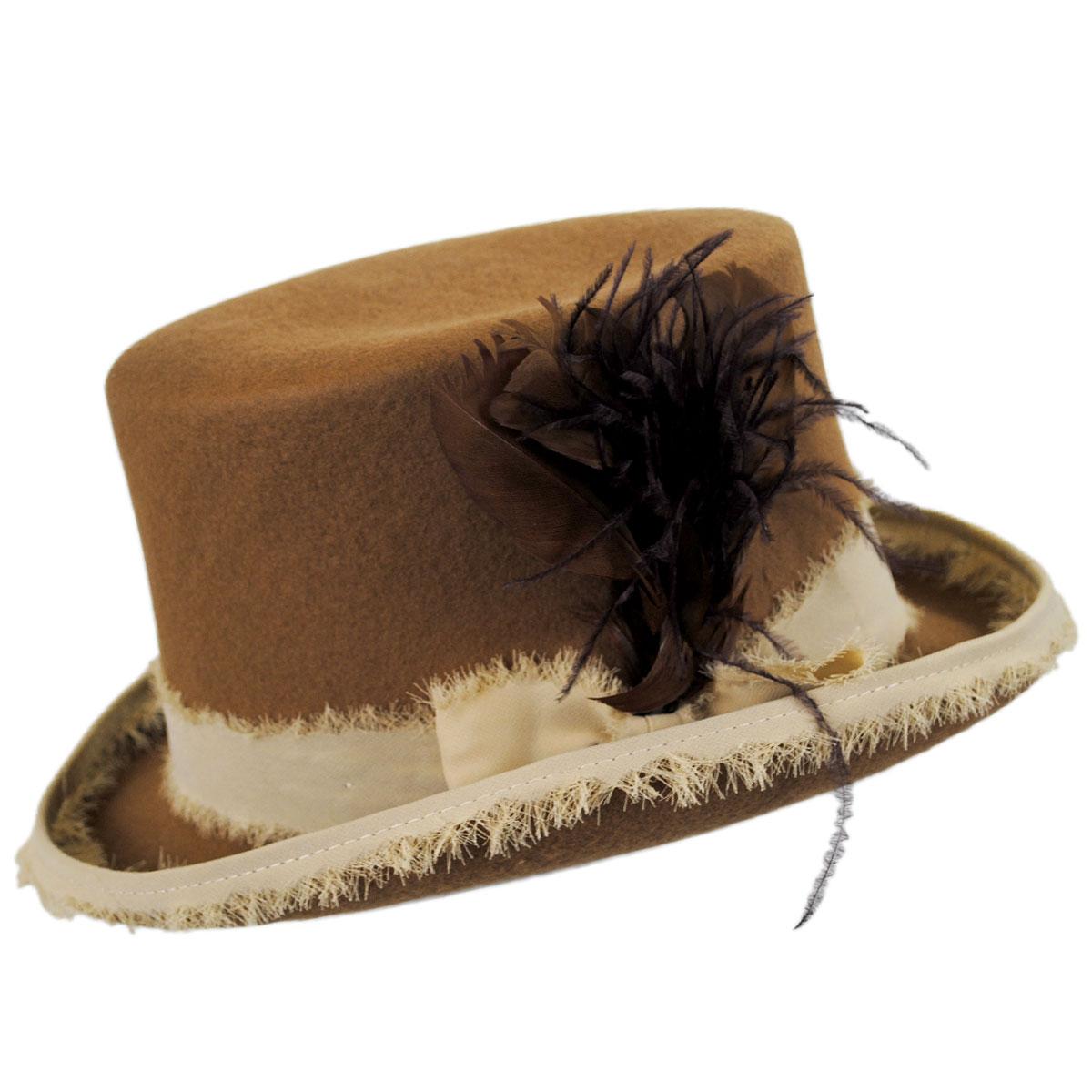 Renegade | Vivienne Wool Felt Top Hat | 130148 | profile | TAN