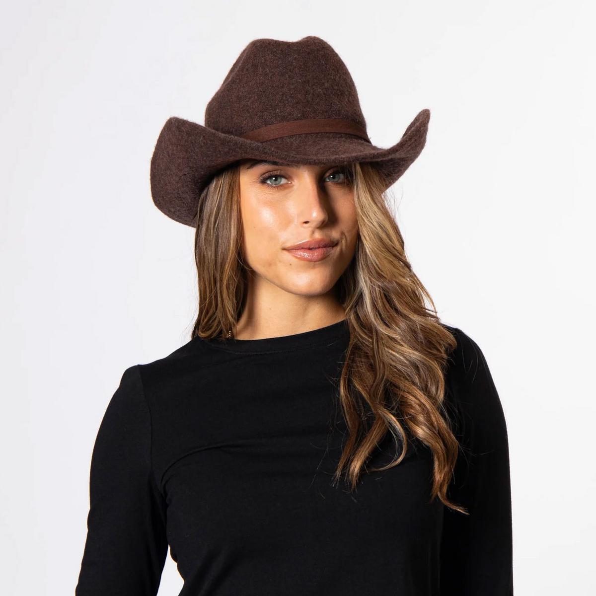 San Diego Hat Company | Rowley Wool Knit Cowboy Hat | 108660 | lsfone | CHOCOLATE