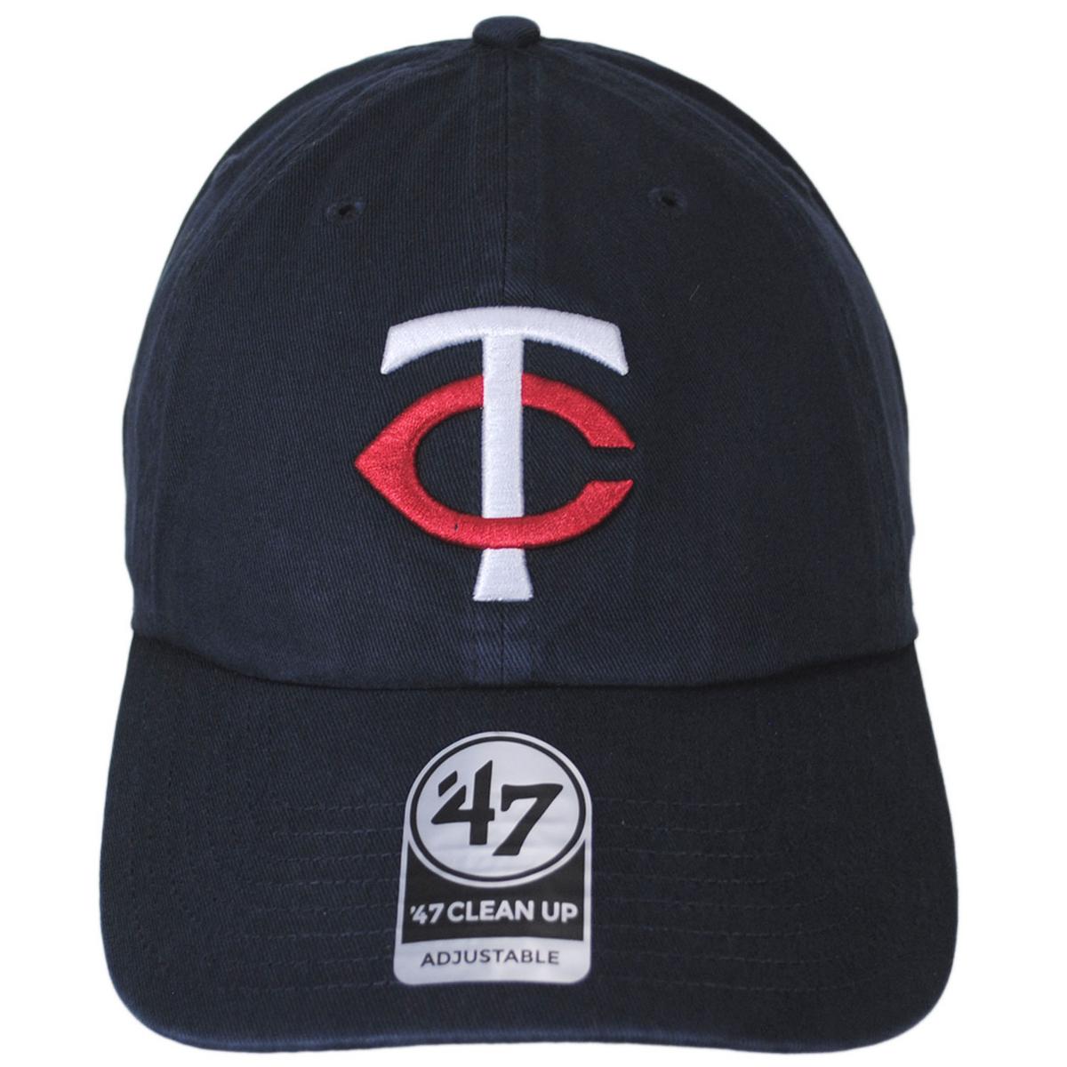 47 Brand | Minnesota Twins MLB Clean Up Strapback Baseball Cap Dad Hat | 203431 | front | NAVY