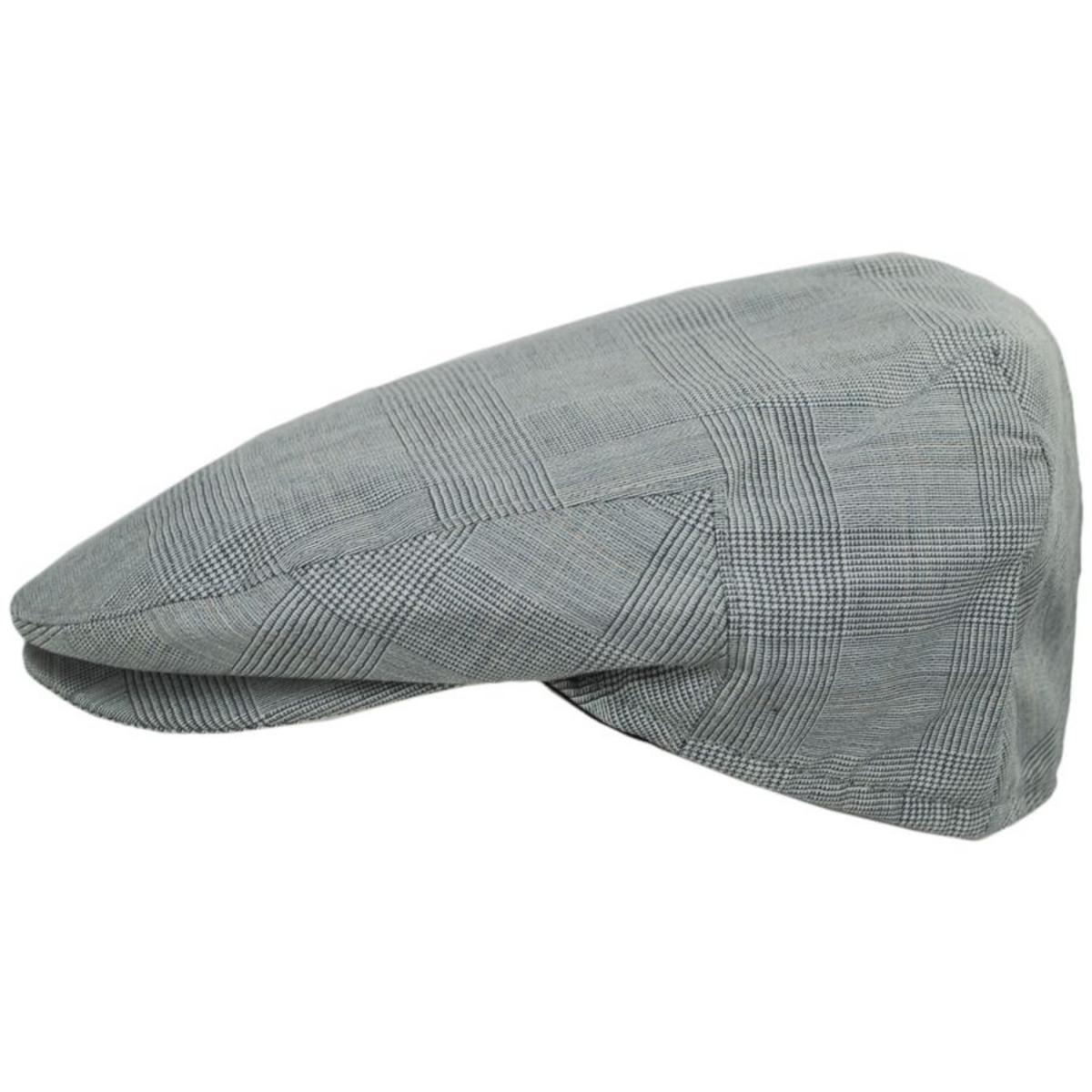 Baskerville Hat Company | Benedict Wool Glenplaid Ivy Cap | 167665 | profile | SILVER