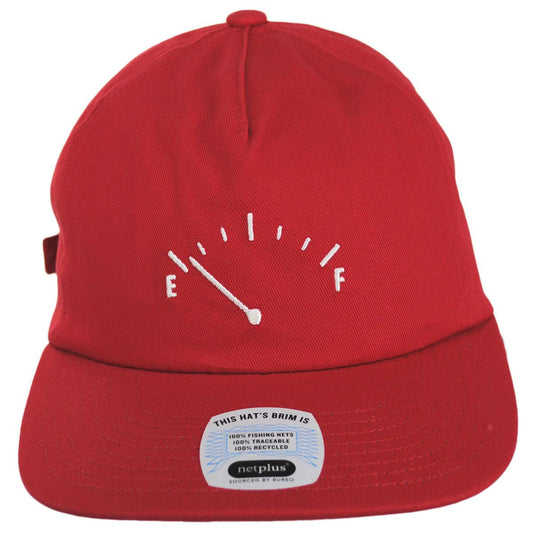 BRIXTON HATS | Running on Empty LP Cotton NetPlus Strapback Baseball Cap | 201863 | front | CRIMSON/WHITE