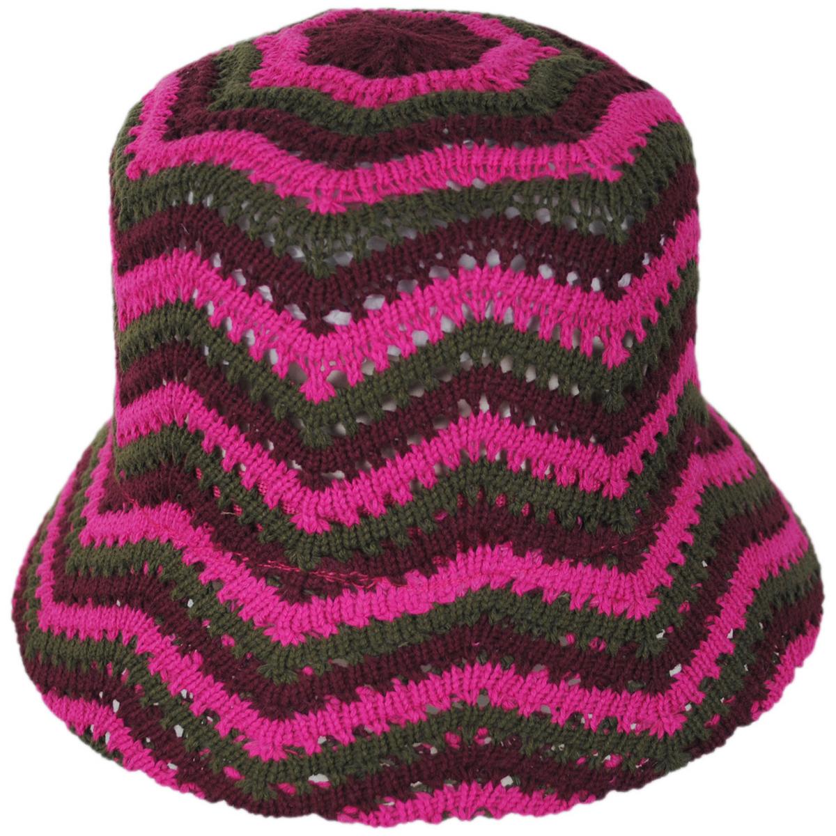 San Diego Hat Company | Dolly Cotton Knit Bucket Hat | 108649 | front | PINK