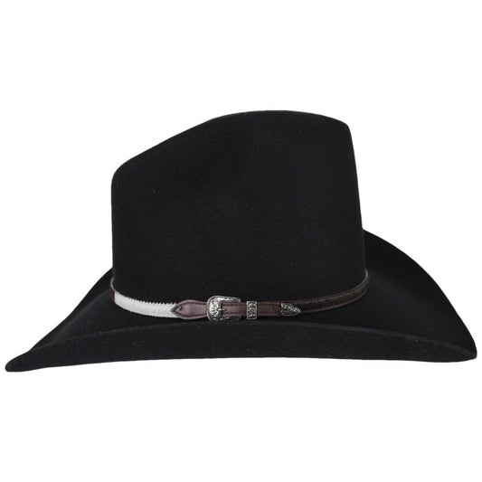 Bailey Western | McCrae Wool Felt Gus Western Hat | 133302 | profile | BLACK