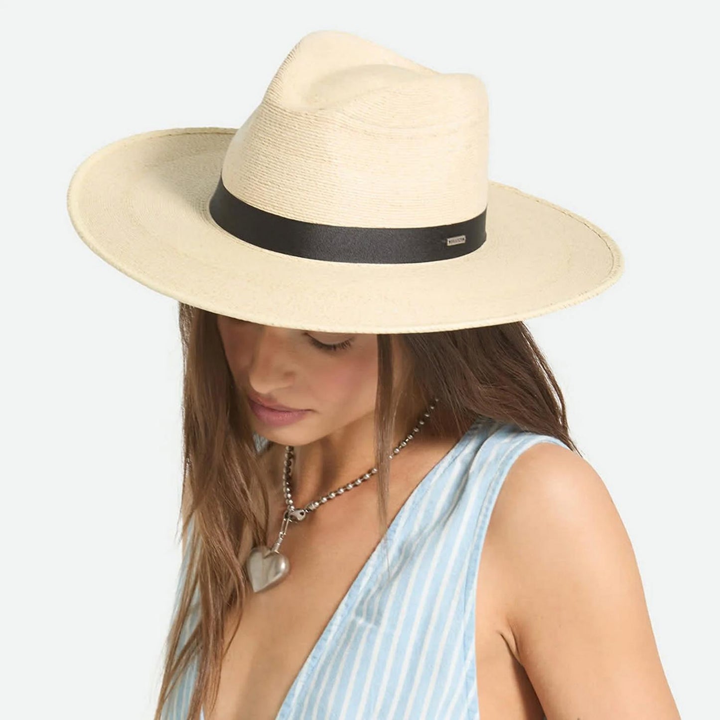 BRIXTON HATS | Harper Palm Straw Fedora Hat | 104065 | lsftwo | NATURAL