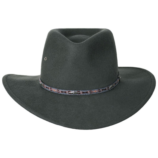 Stetson | Elkhorn Crushable Wool Felt Western Hat | 130689 | front | STEEL
