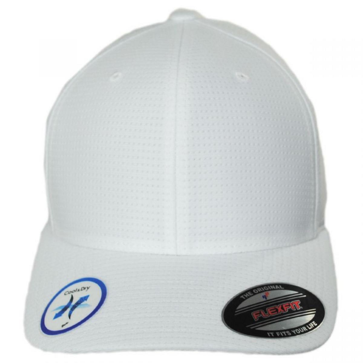 Flexfit | Cool and Dry Flexfit Fitted Baseball Cap | 221505 | front | WHITE