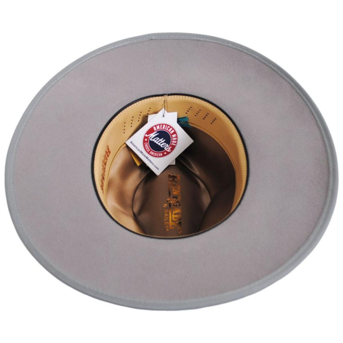 Renegade | Eden Wool Felt Safari Fedora Hat | 100811 | under | SILVER