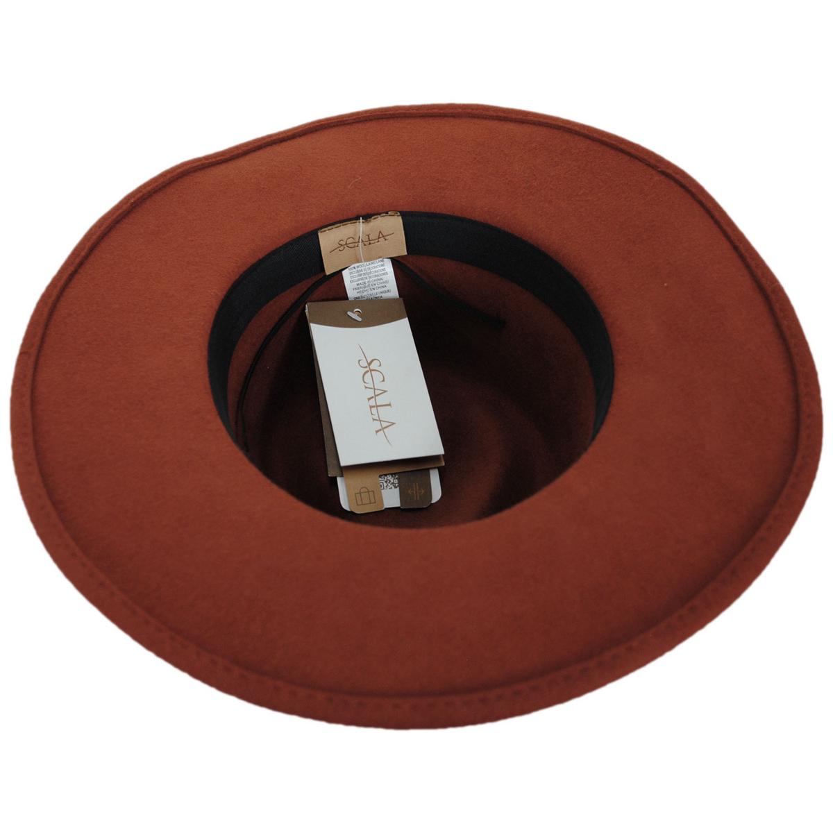 Scala | Kathrina Wool Felt Fedora Hat | 123442 | under | RUST