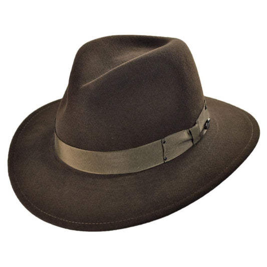 Bailey 1922 | Curtis Wool LiteFelt Safari Fedora Hat | 130019 | lead | SERPENT