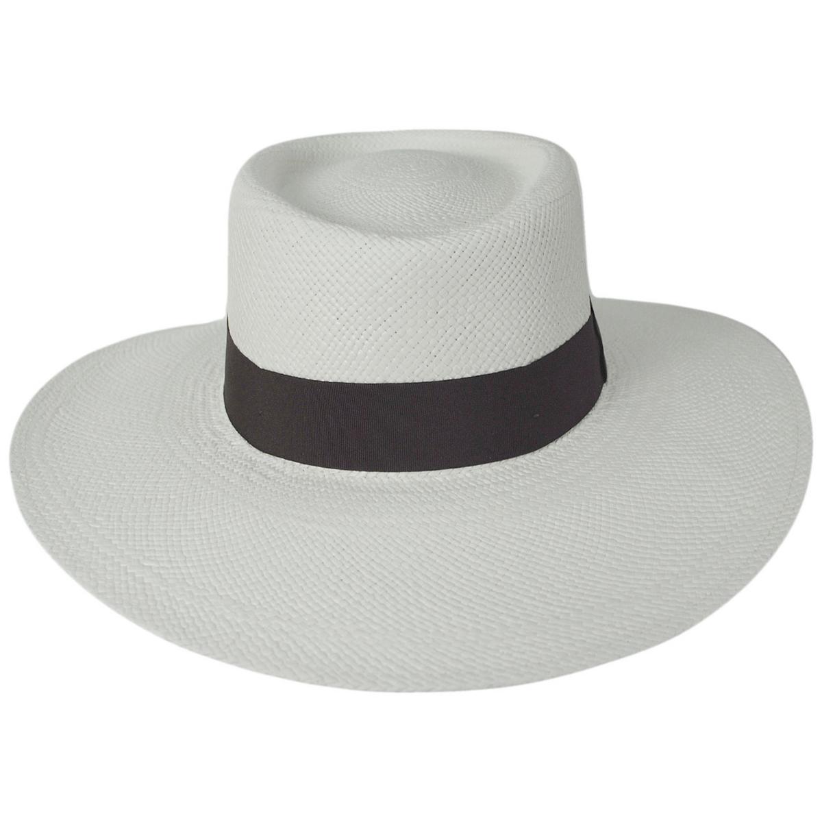 3 Regions Trade Co. | Gaucho Brisa Grade 4-5 Panama Straw Hat | 128752 | front | WHITE/BROWN