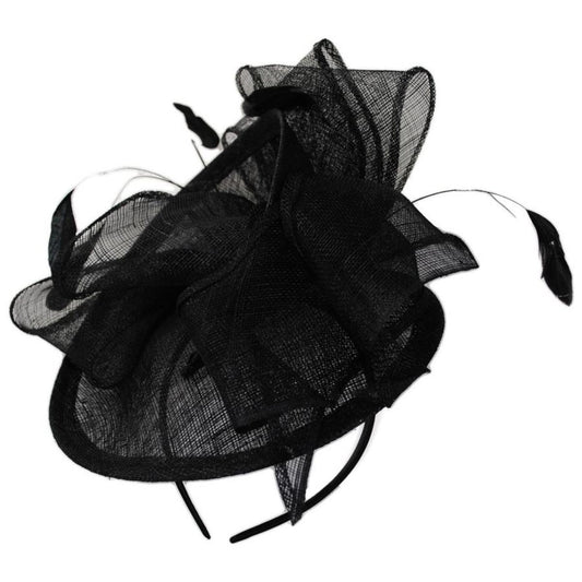 Jeanne Simmons | Isabelle Sinamay Straw Fascinator Hat | 120764 | lead | BLACK