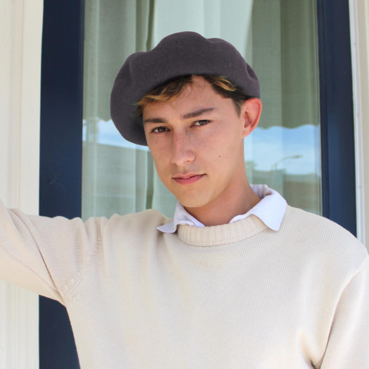 Village Hat Shop | Wool Fashion Beret | 152500 | lsmone | GREY