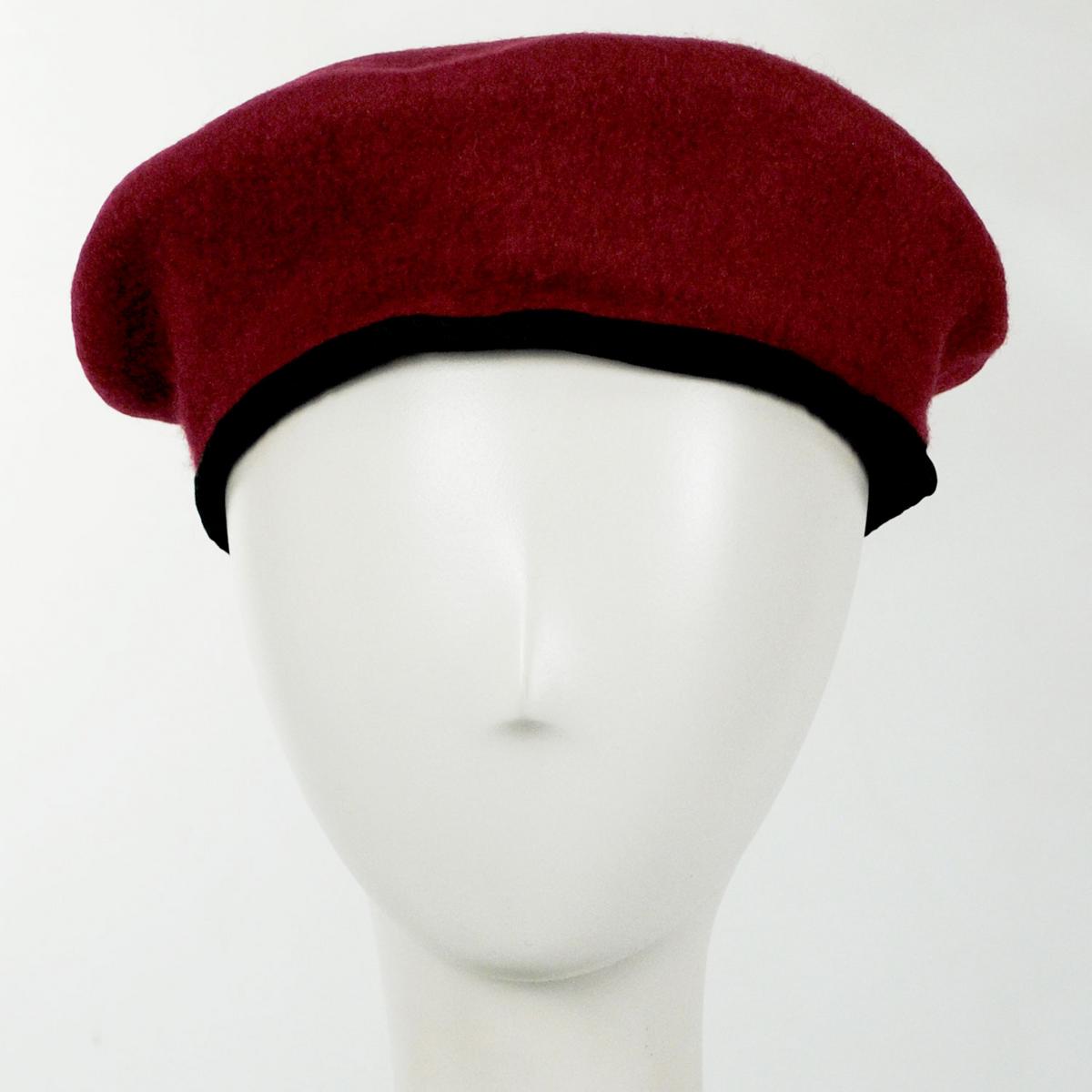 Village Hat Shop | Wool Military Beret | 152540 | front | RED