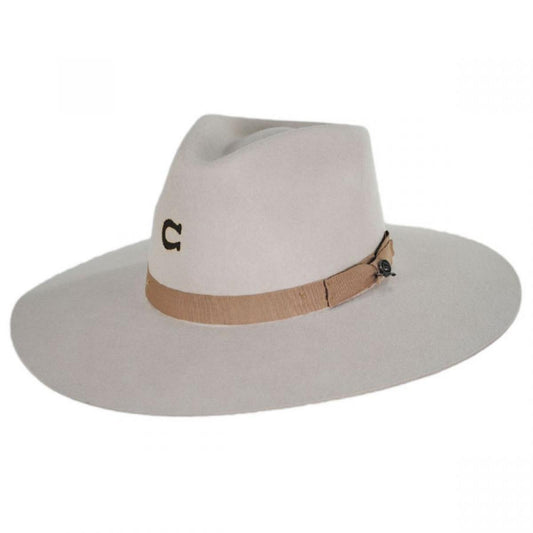 Charlie 1 Horse | Highway Wide Brim Wool Felt Fedora Hat - Standard Colors | 124983 | lead | SILVERBELLY