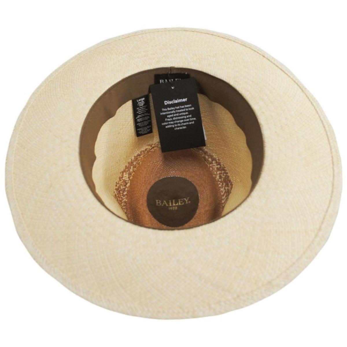 Bailey 1922 | Bystrom Panama Straw Fedora Hat | 127738 | under | NATURAL