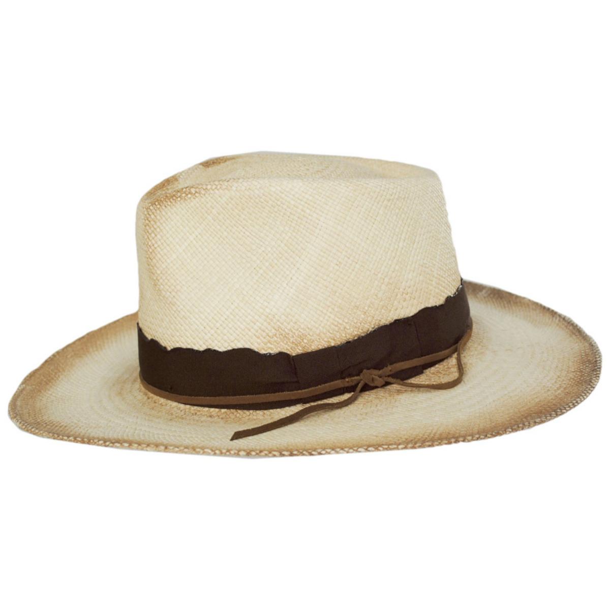 Bigalli | Sunny Panama Straw Fedora Hat | 129237 | profile | NATURAL